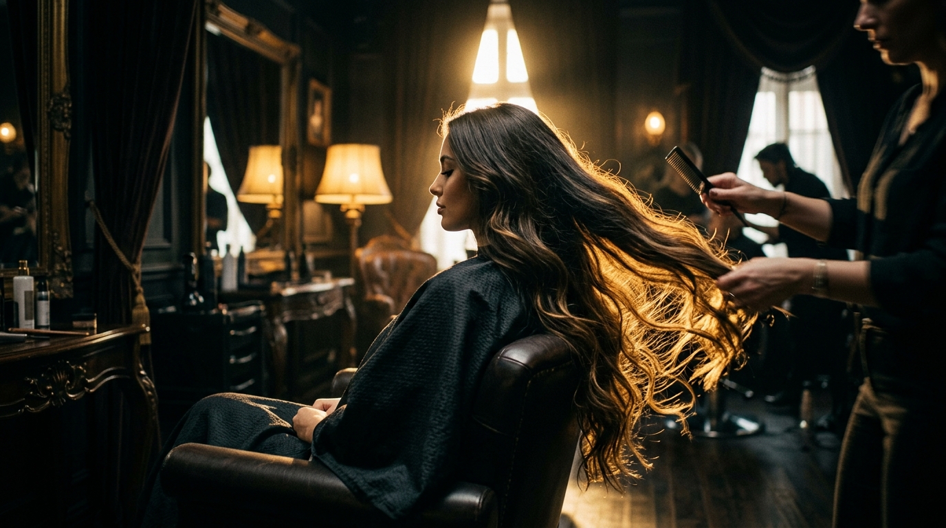 Cinematic hair styling at Unique Beauty Salon